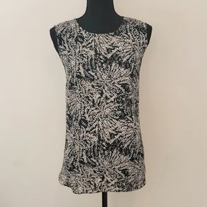 Who, What Wear Women's Sleeveless Blouse, Size: Medium, Color: Black and Biege